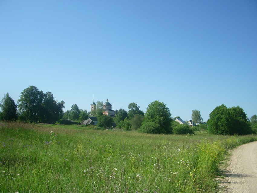 Церковь Михаила Архангела, Архангельское (Наро-Фоминский городской округ, Московская область). общий вид в ландшафте