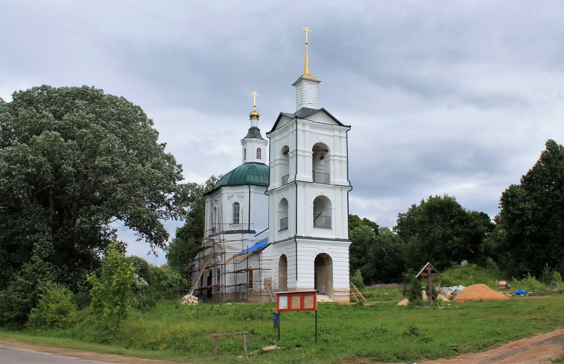 Субботино. Церковь Николая Чудотворца. общий вид в ландшафте