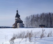 Церковь Смоленской иконы Божией Матери, Та самая сгоревшая в 1999-м году деревянная церковь, на месте которой стоит современная<br>, Подолино, Солнечногорский городской округ, Московская область