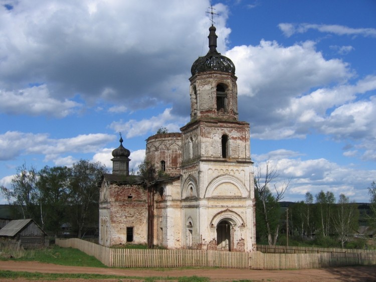 Церковь Покрова Пресвятой Богородицы, Касиб (Соликамский район и г. Соликамск, Пермский край). общий вид в ландшафте
