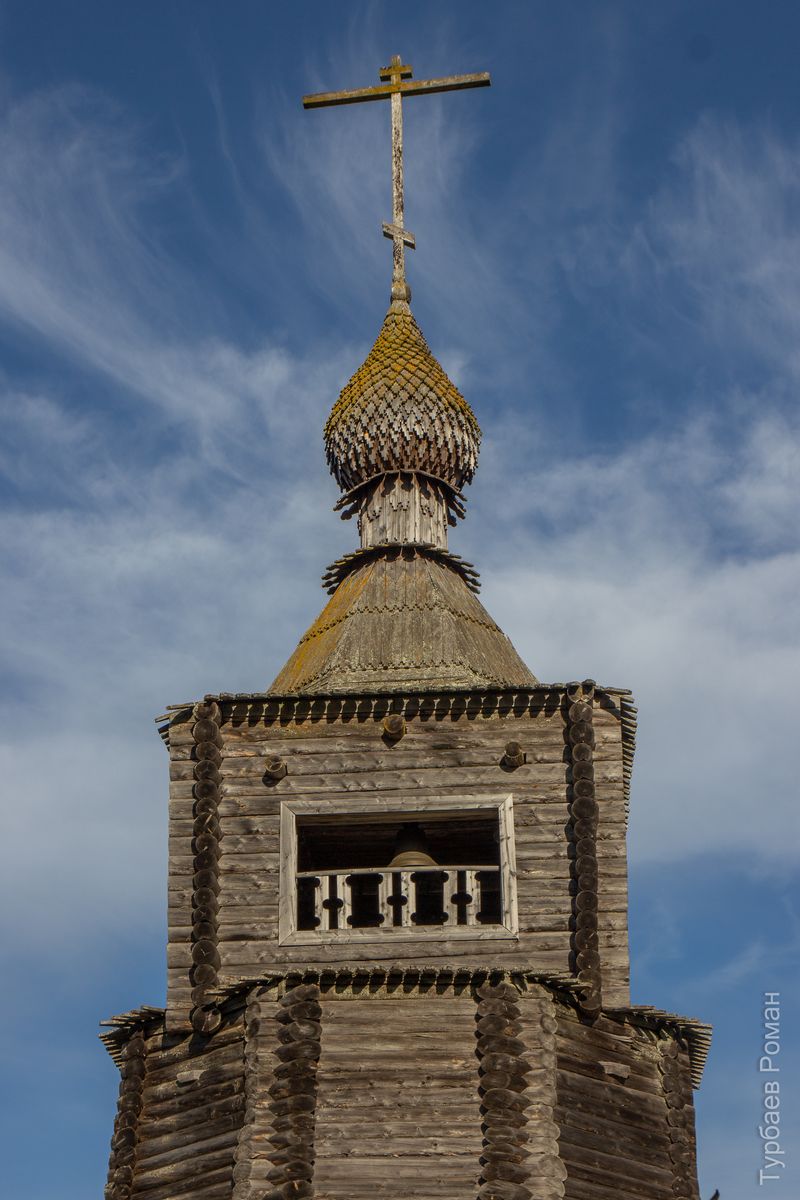 Храмовый комплекс Пречистенской (Успенской) стороны. Колокольня, Варзуга (Терский район, Мурманская область). фасады, Завершение