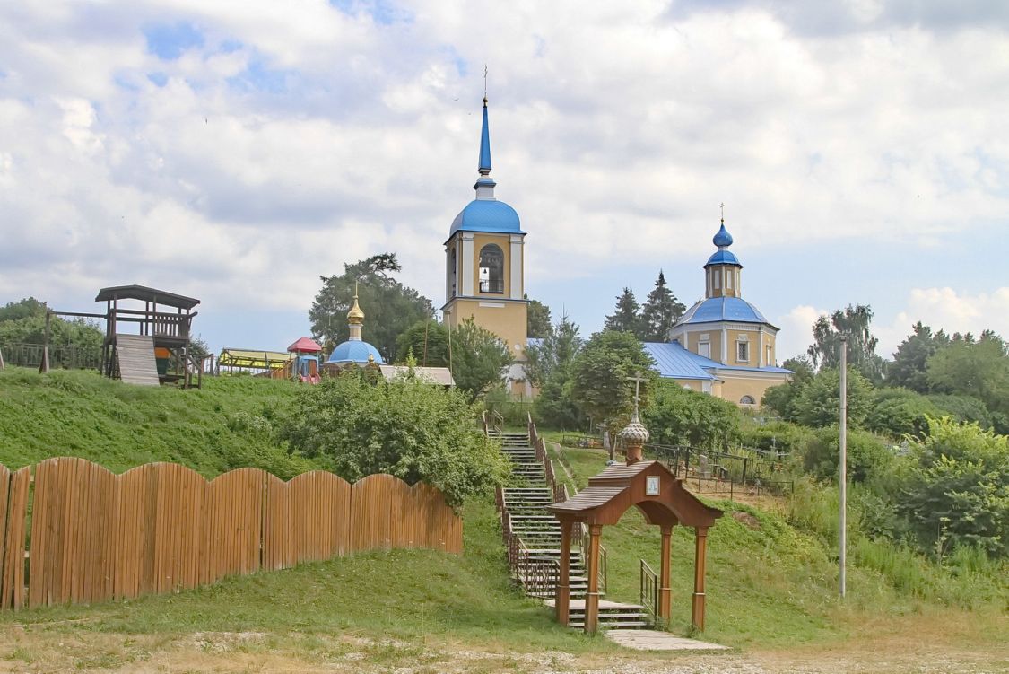 Церковь Покрова Пресвятой Богородицы, Карижа (Малоярославецкий район, Калужская область). общий вид в ландшафте