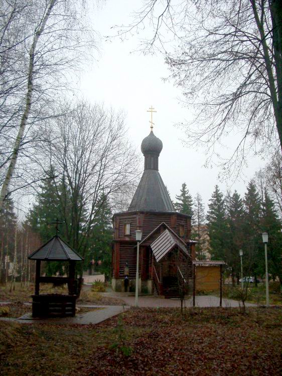 Старый Городок. Церковь Тихвинской иконы Божией Матери при Никольской больнице. общий вид в ландшафте