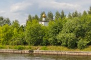 Часовня Новомучеников и исповедников Церкви Русской, Вид с канала им. Москвы<br>, Павельцево, Мытищинский городской округ и гг. Долгопрудный, Лобня, Московская область