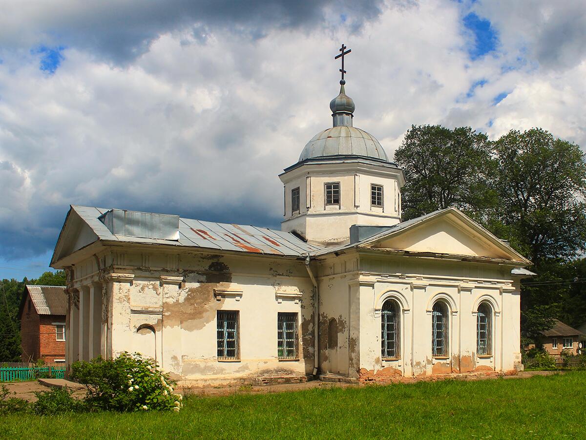 Алексино. Церковь Андрея Стратилата. фасады, Вид с юго-запада