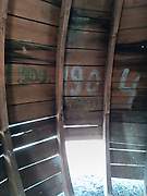 Церковь Вознесения Господня, Дата изготовления и ремонта церкви внутри центрального купола, Марково, Борисоглебский район, Ярославская область