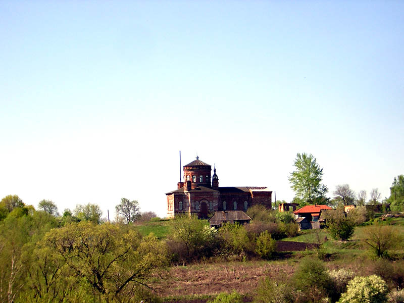 Церковь Рождества Христова, Саблино (Сасовский район и г. Сасово, Рязанская область). общий вид в ландшафте
