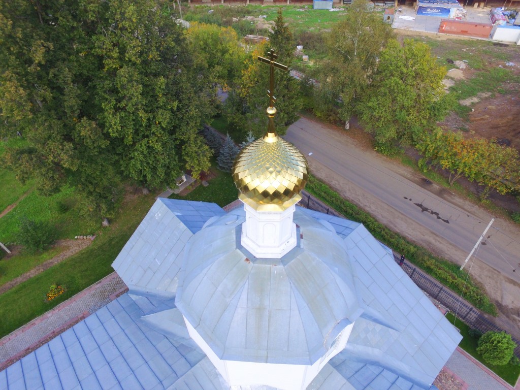 Церковь Преображения Господня, Струнино (Александровский район, Владимирская область). архитектурные детали, Основной объем храма, фото с квадрокоптера