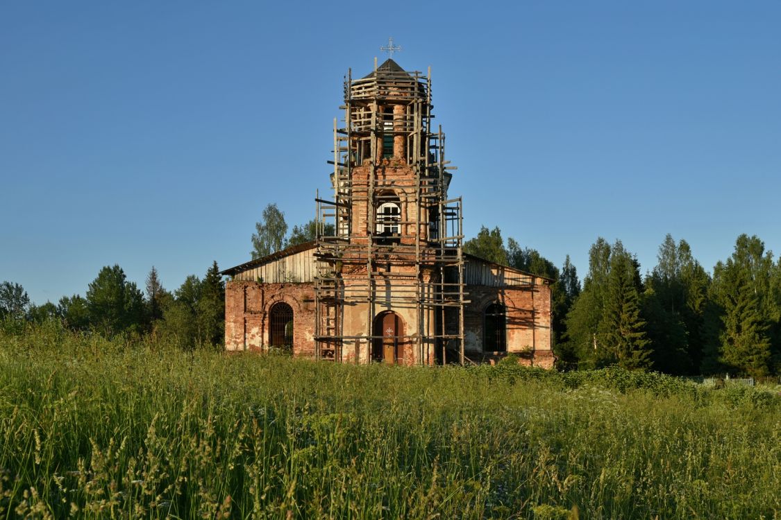 Горышино. Церковь Николая Чудотворца. фасады, Вид с запада