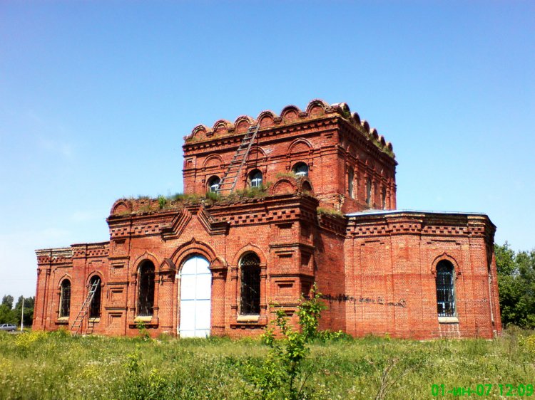 Церковь Сергия Радонежского (новая), Новосергиевка (Александро-Невский район, Рязанская область). фасады, Южный фасад