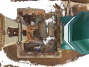Церковь Троицы Живоначальной, Вид сверху на интерьер трапезной, фото с квадрокоптера<br>, Ольявидово, Дмитровский городской округ, Московская область
