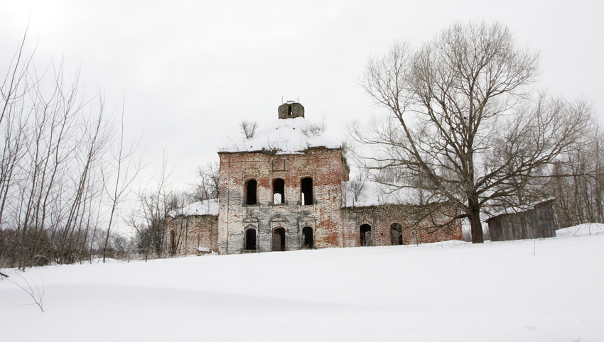 Церковь Рождества Христова, Сеславино (Ярославский район, Ярославская область). общий вид в ландшафте