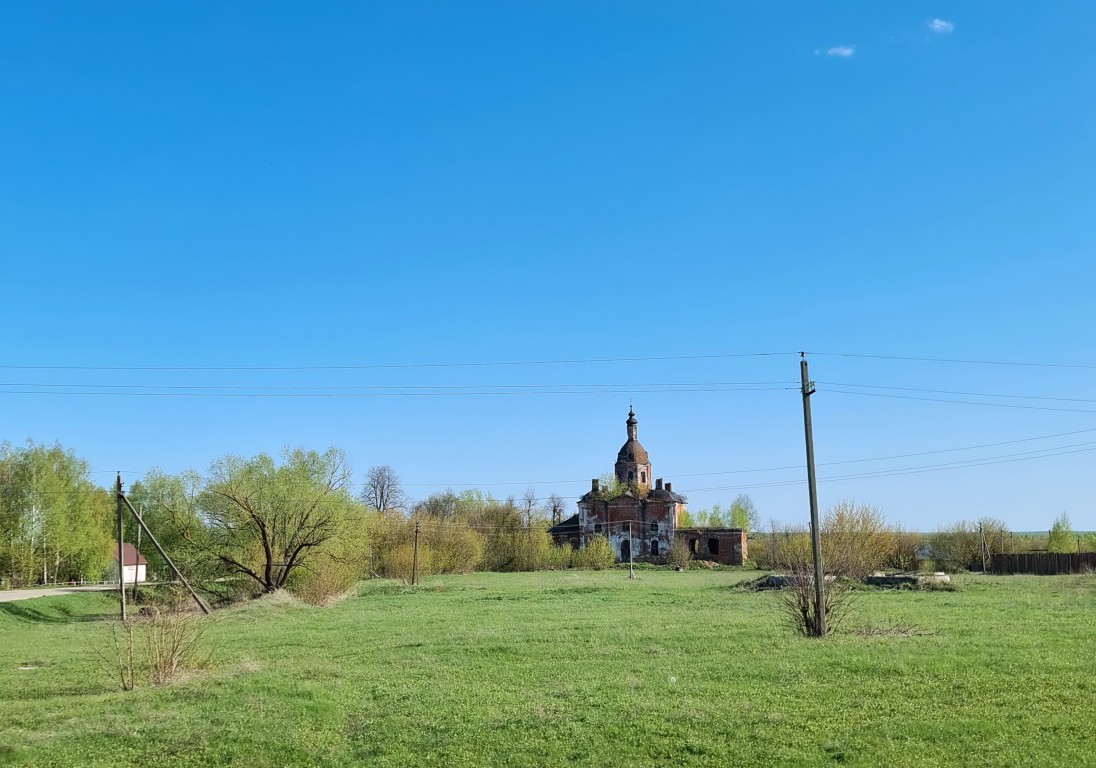 Церковь Сергия Радонежского (Спаса Нерукотворного Образа), Салтыково (Сасовский район и г. Сасово, Рязанская область). общий вид в ландшафте