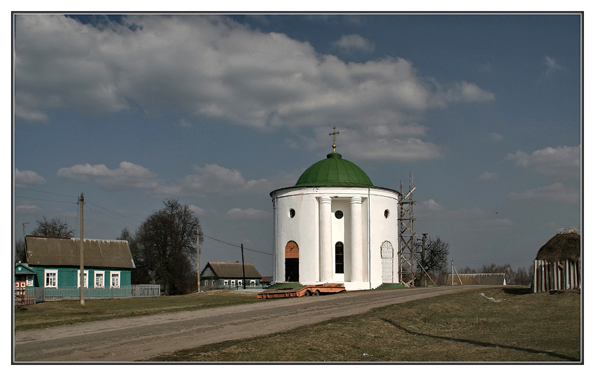 Церковь Ахтырской иконы Божией Матери, Чернетово (Брянский район, Брянская область). общий вид в ландшафте