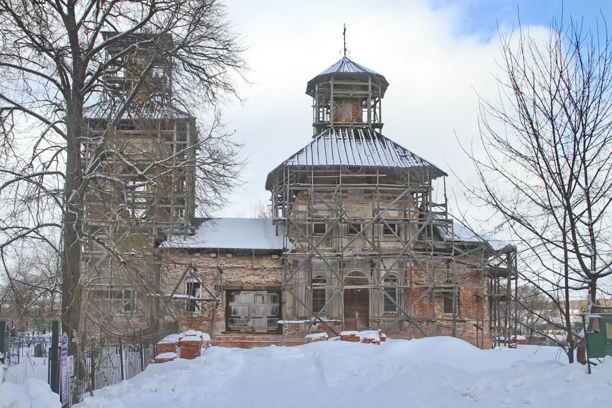 Серединское. Церковь Благовещения Пресвятой Богородицы (Сергия Радонежского). фасады