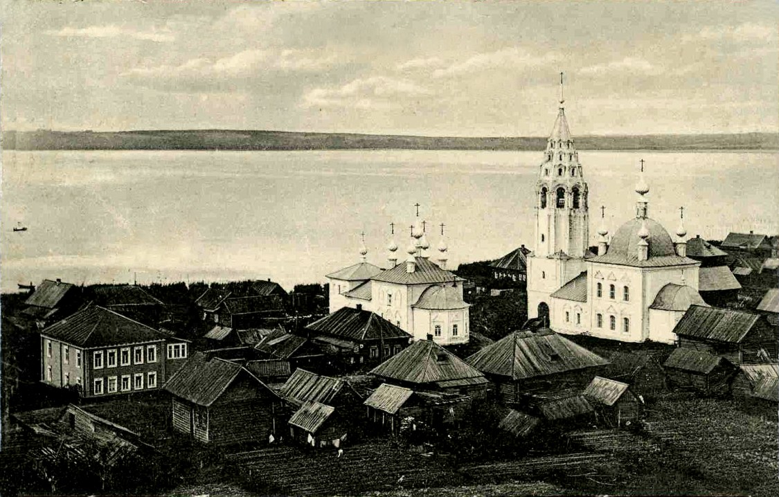 Храмовый комплекс Рыбной слободы, Галич (Галичский район, Костромская область). архивная фотография, Храмовый комплекс Васильевской и Введенской церквей.фото с сайта  https://pastvu.com/p/233518