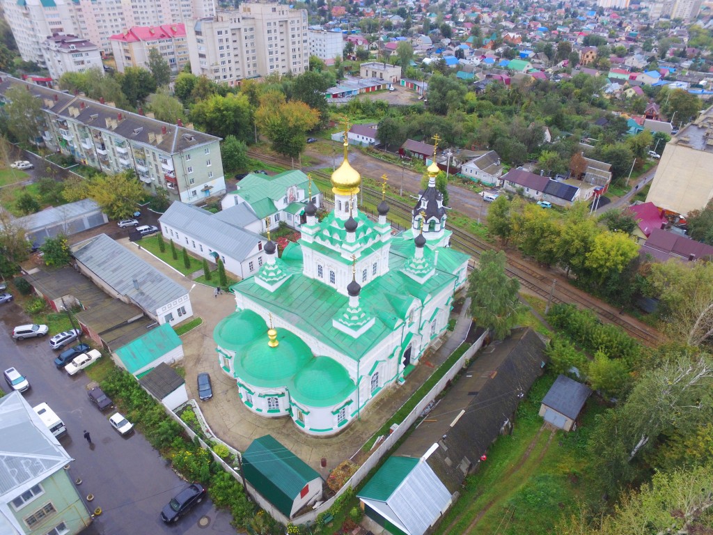 Церковь Иверской иконы Божией Матери, Орёл (Орёл, город, Орловская область). общий вид в ландшафте, Вид с северо-востока, фото с квадрокоптера.