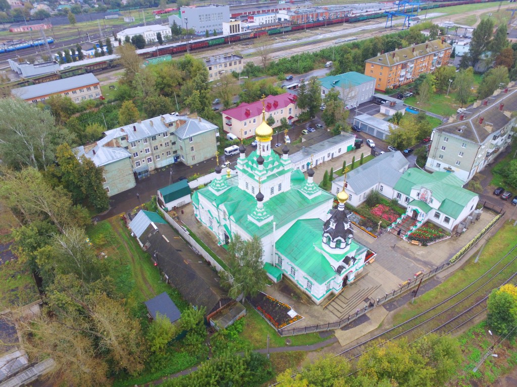 Церковь Иверской иконы Божией Матери, Орёл (Орёл, город, Орловская область). общий вид в ландшафте, Вид с северо-запада, фото с квадрокоптера.
