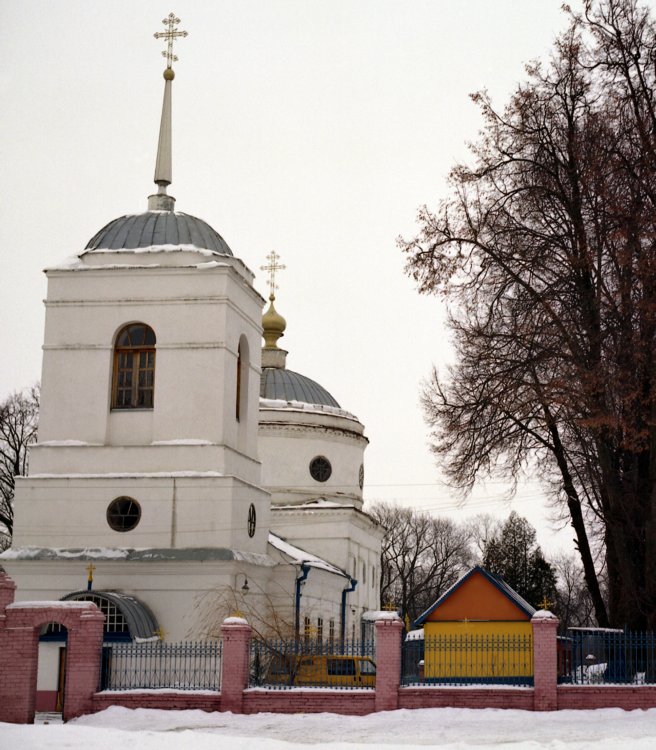 Старцево (Лепешкино). Церковь Николая Чудотворца. общий вид в ландшафте