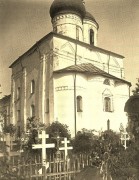 Спасо-Преображенский монастырь. Собор Преображения Господня,  Вид на четверик с юго-востока. Снимок П.П. Покрышкина, 1917 г.<br>, Старая Русса, Старорусский район, Новгородская область
