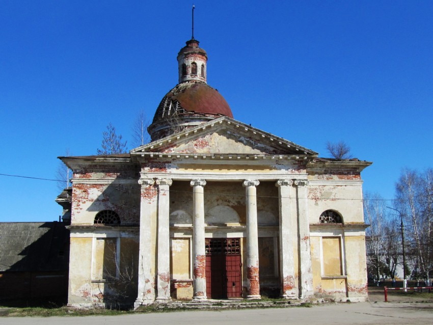 Церковь Воскресения Христова, Дединово (Луховицкий городской округ, Московская область). фасады, западный фасад