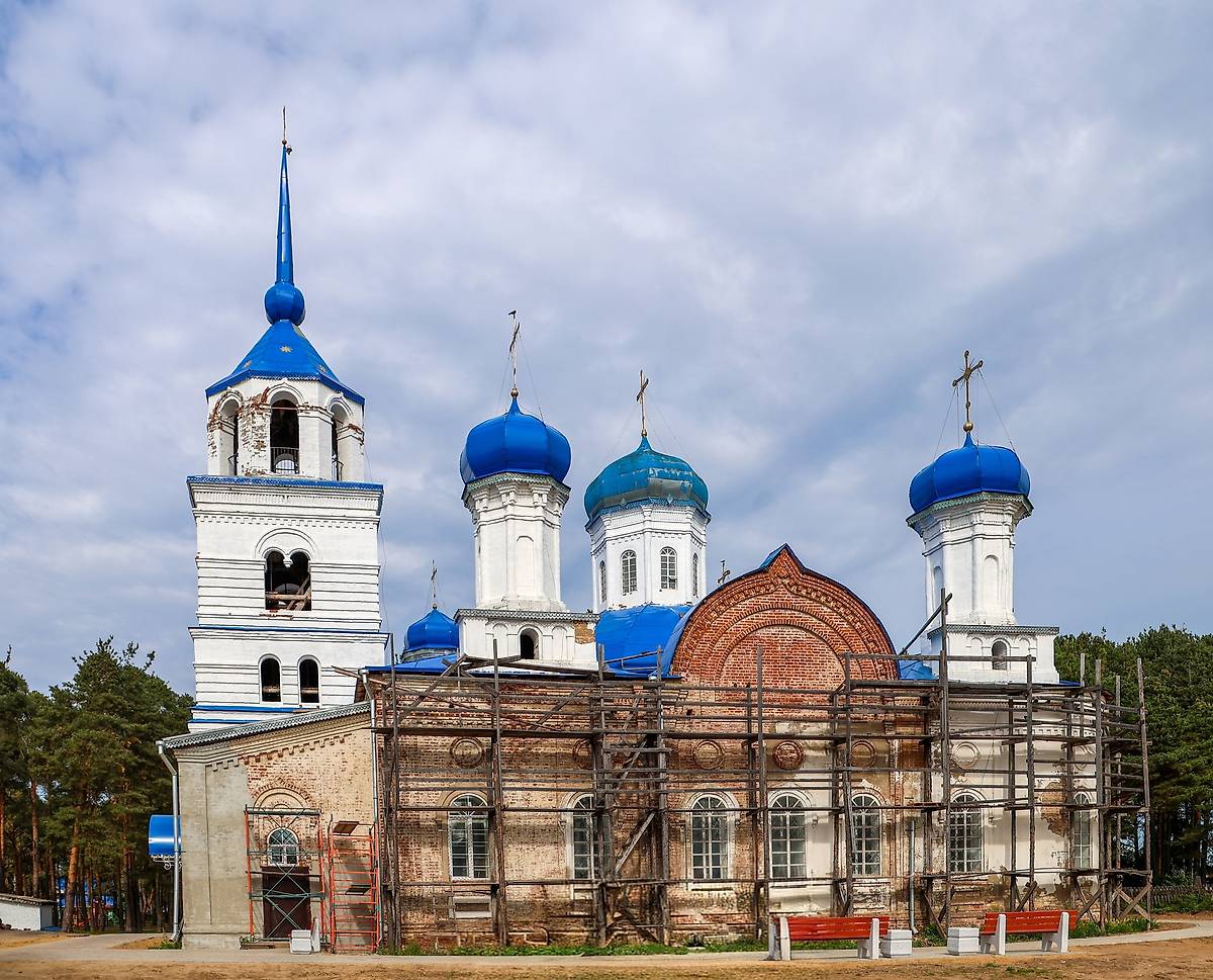 фасады. Церковь Успения Пресвятой Богородицы (каменная), Кичменгский Городок (Кичменгско-Городецкий район, Вологодская область)
