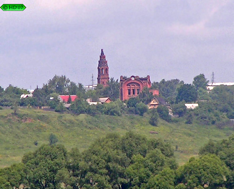 Нижние Подгоричи. Церковь Николая Чудотворца. общий вид в ландшафте