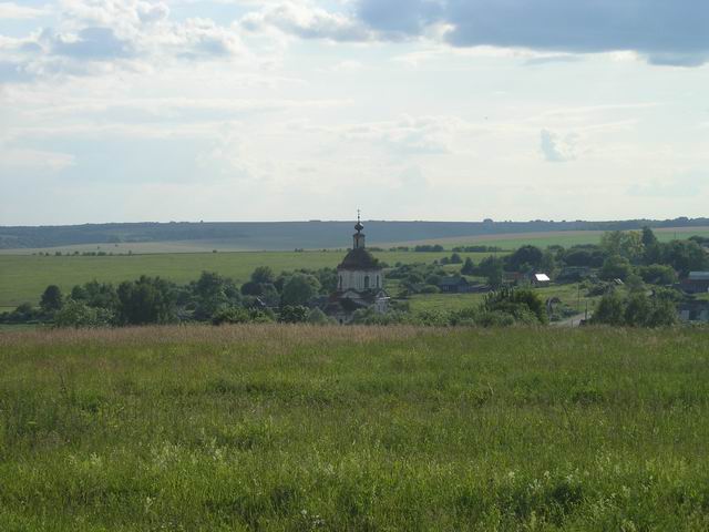 Церковь Воскресения Словущего, Гридино (Перевозский район, Нижегородская область). общий вид в ландшафте