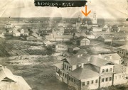 Церковь Преображения Господня, Фото 1932 г. Справа - Преображенская церковь, крайняя слева - церковь Александра Невского. Госкаталог № 23748944. Кичменгско-Городецкий районный краеведческий музей<br>, Кичменгский Городок, Кичменгско-Городецкий район, Вологодская область