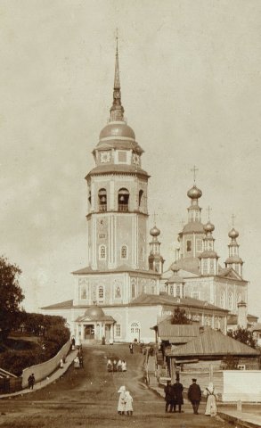 Собор Успения Пресвятой Богородицы, Верховажье (Верховажский район, Вологодская область). архивная фотография, Фотография начала 20 века. Из группы села Верховажье: https://vk.com/album-4615608_95747459