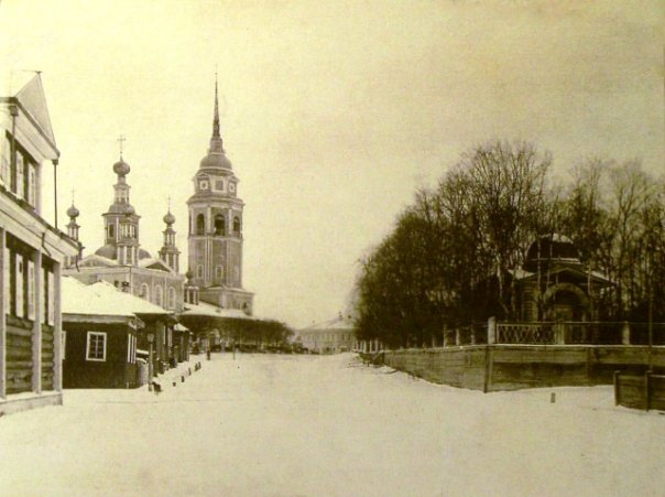 Собор Успения Пресвятой Богородицы, Верховажье (Верховажский район, Вологодская область). архивная фотография, Фотография начала 20 века. Из группы села Верховажье: https://vk.com/album-4615608_95747459