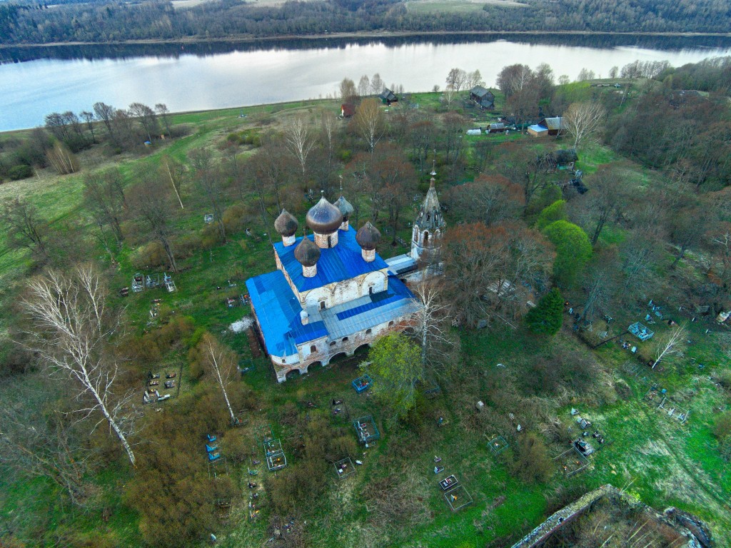 Хопылёво. Церковь Богоявления Господня на Острову. документальные фотографии