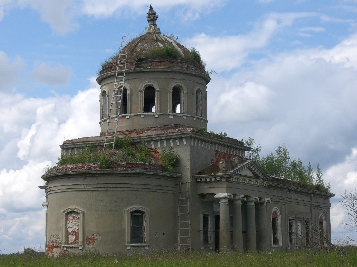 Церковь Троицы Живоначальной, Минеево, урочище (Дмитровский городской округ, Московская область). фасады, Троицкая церковь в Минеево
