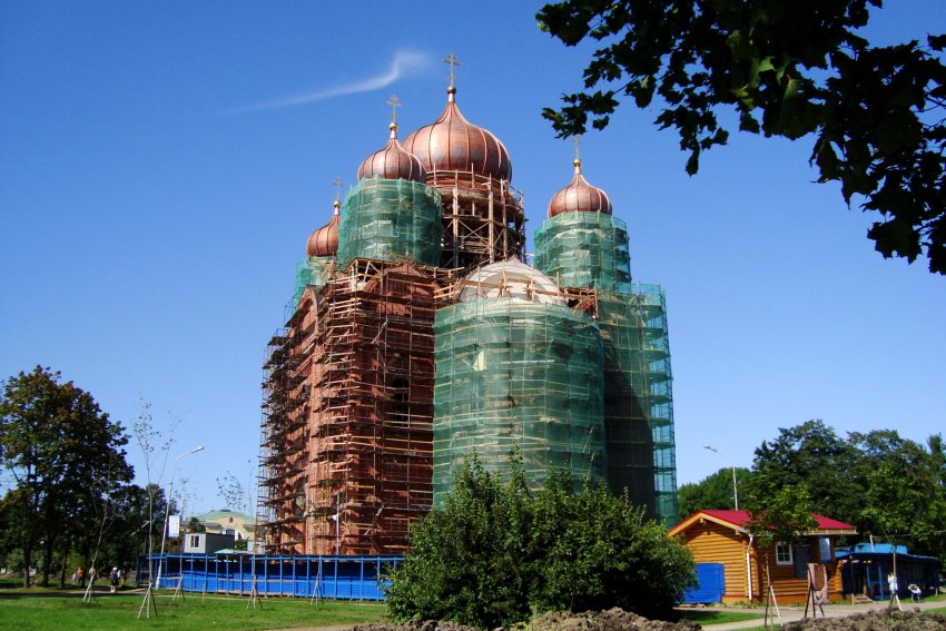 Пушкин (Царское Село). Собор Екатерины в Царском Селе (новый). документальные фотографии