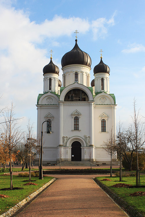 Пушкин (Царское Село). Собор Екатерины в Царском Селе (новый). фасады, Вид с запада