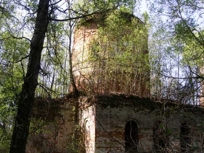 Церковь Димитрия Солунского, Дмитриевское (Малоярославецкий район, Калужская область). фасады, вид на основной объем с северо-востока