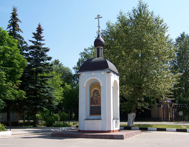 Часовня Матроны Московской, Обухово (Богородский городской округ, Московская область). общий вид в ландшафте
