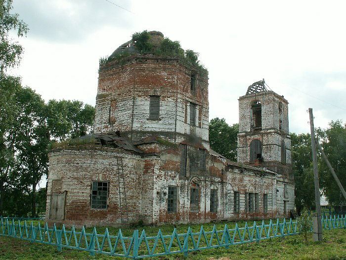 Скомово. Церковь Казанской иконы Божией Матери (Димитрия Солунского). фасады