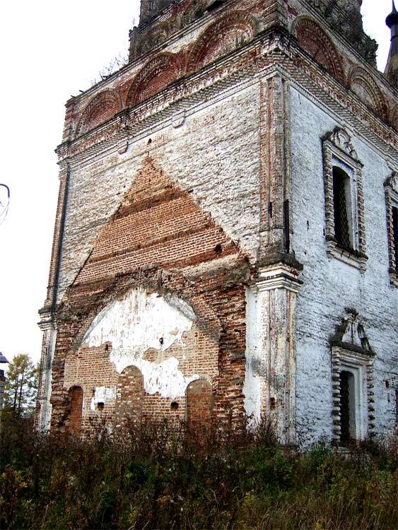 Чечкино-Богородское. Церковь Владимирской иконы Божией Матери. фасады, Алтарная часть отсутствует
