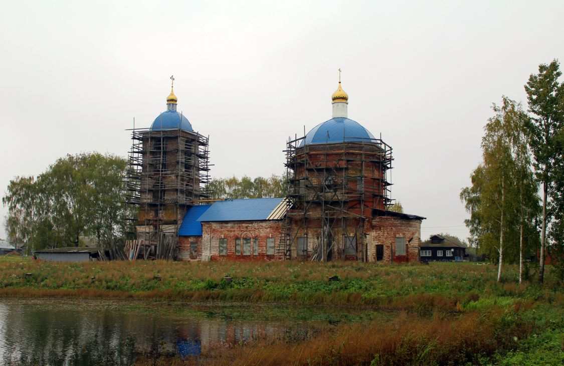 Скомово. Церковь Казанской иконы Божией Матери (Димитрия Солунского). фасады