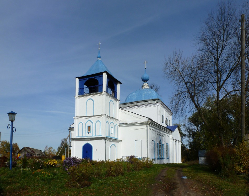 Церковь Николая Чудотворца, Петрово-Городище (Гаврилово-Посадский район, Ивановская область). общий вид в ландшафте