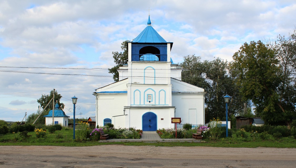 Церковь Николая Чудотворца, Петрово-Городище (Гаврилово-Посадский район, Ивановская область). общий вид в ландшафте