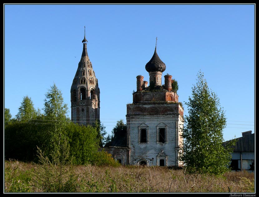 Церковь Владимирской иконы Божией Матери, Чечкино-Богородское (Шуйский район, Ивановская область). общий вид в ландшафте