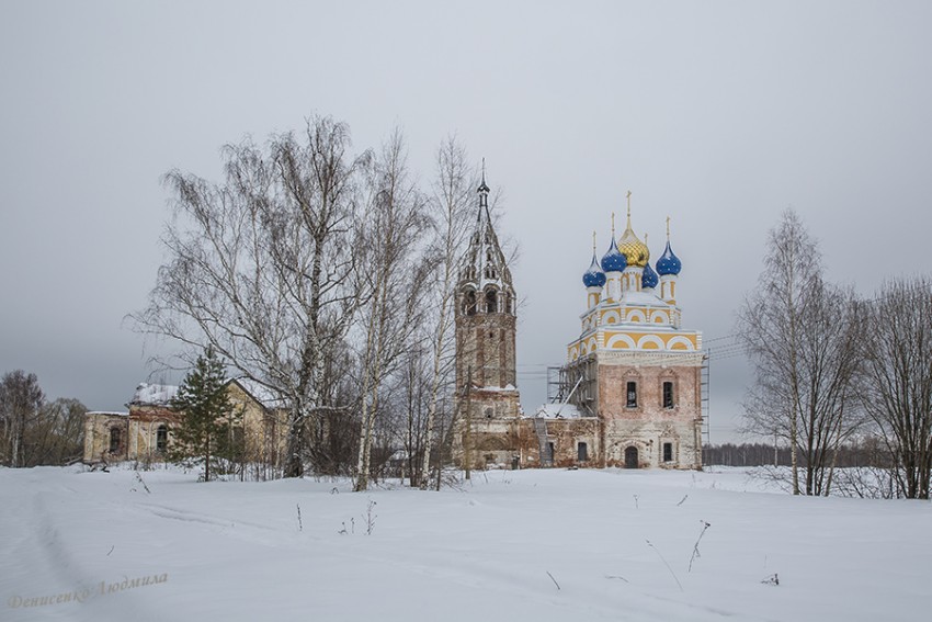 Чечкино-Богородское. Храмовый комплекс. Церкви Владимирской иконы Божией Матери и Николая Чудотворца. фасады