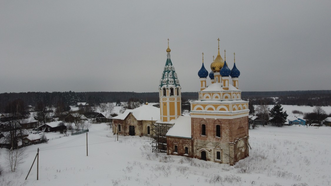 Чечкино-Богородское. Храмовый комплекс. Церкви Владимирской иконы Божией Матери и Николая Чудотворца. фасады