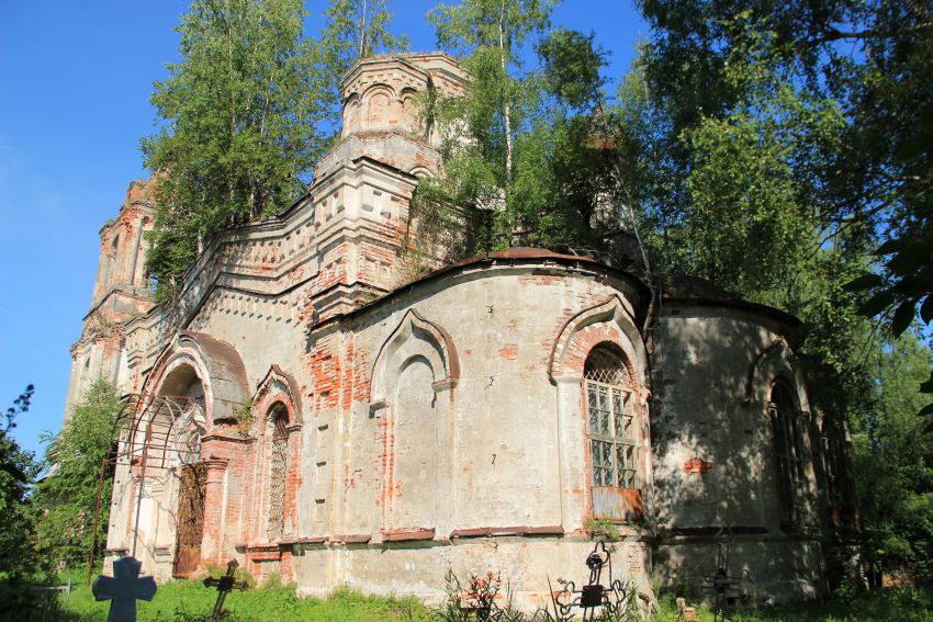 Правдино. Церковь Покрова Пресвятой Богородицы. фасады