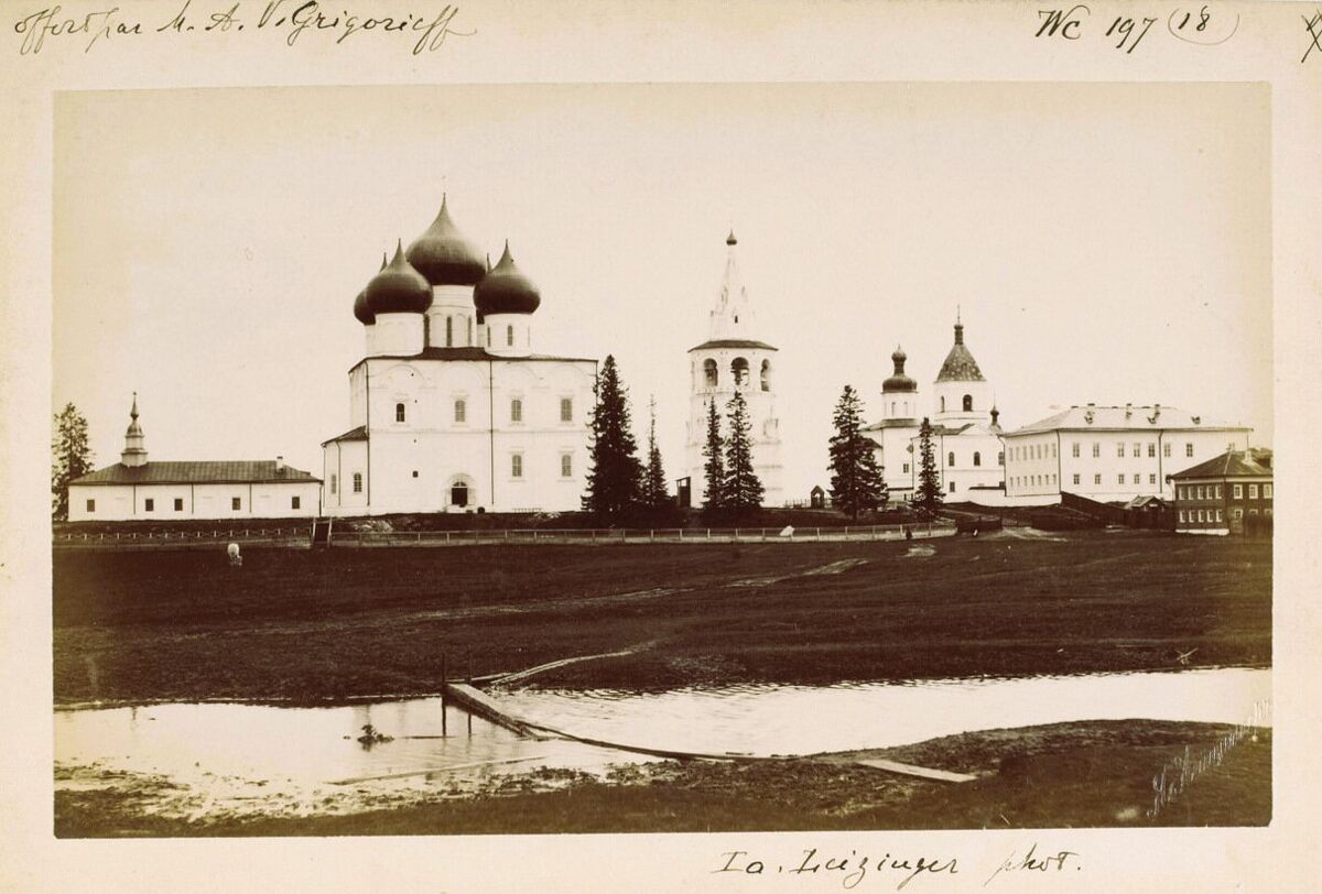 Собор Преображения Господня, Холмогоры (Холмогорский район, Архангельская область). архивная фотография, 1900-1912 гг.