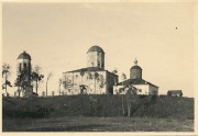 Храмовый комплекс. Собор Воскресения Христова и церковь Николая Чудотворца, Август 1941 года. Немецкое фото. Источник-евау<br>, Буреги, Старорусский район, Новгородская область