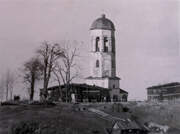 Собор Воскресения Христова, Колокольня. Фото 1943 г. с аукциона e-bay.de<br>, Буреги, Старорусский район, Новгородская область