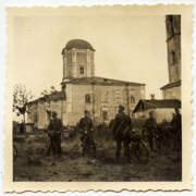 Собор Воскресения Христова, Фото 1941 г. с аукциона e-bay.de<br>, Буреги, Старорусский район, Новгородская область